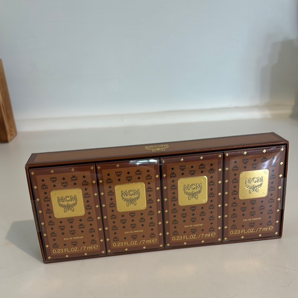 MCM Brown and Gold Mini Fragrance Collection